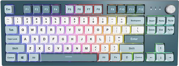 Montech TKL Freedom Tastatur USB Deutsch Schwarz - Wei� (MK87FB ISO GE) von Montech