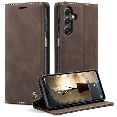Monweicz Handyhülle für Samsung Galaxy A34 Hülle Premium Lederhülle Klappbar Flip Case Tasche Magnet Kartenfach Standfunktion Klapphülle Schutzhülle für Samsung Galaxy A34 - Kaffee Monweicz Handyhülle für Samsung Galaxy A34 Hülle Premium Lederhülle Klappbar Flip Case Tasche Magnet Kartenfach Standfunktion Klapphülle Schutzhülle für Samsung Galaxy A34 - Kaffee von Monweicz