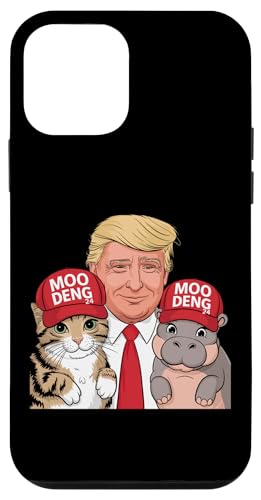 Hülle für iPhone 12 mini Moo Deng 24 Trump's Fun Kampagne mit Nilpferd & Katze von Moo Deng Maga Gang