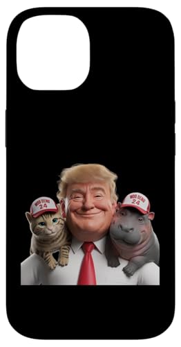 Hülle für iPhone 14 Trump's Moo Deng 24 Where Hippos and Cats Unite! von Moo Deng Maga Gang