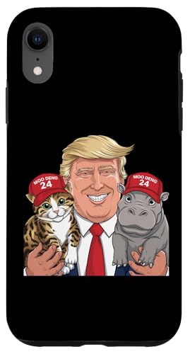 Hülle für iPhone XR Trumps Mootastic 24 Team Katze Nilpferd und Hüte! von Moo Deng Maga Gang