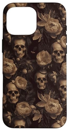 Hülle für iPhone 16 Pro Max Dunkle florale gotische botanische Blume von Moody Dark Gothic Flower Aesthetic