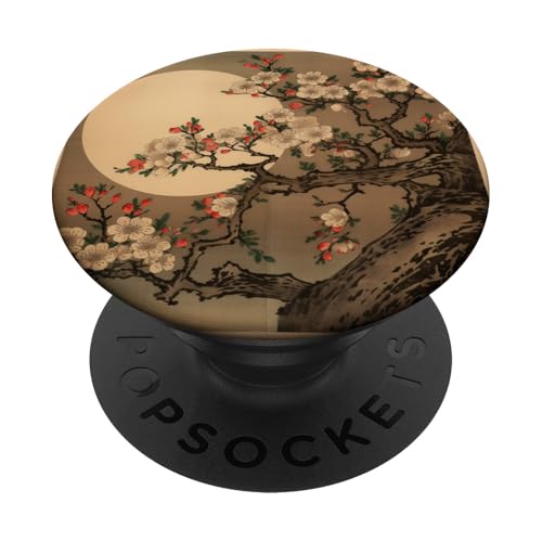 Moonlit Sakura: Elegante japanische Nacht PopSockets mit austauschbarem PopGrip von Moonlit Sakura Reverie