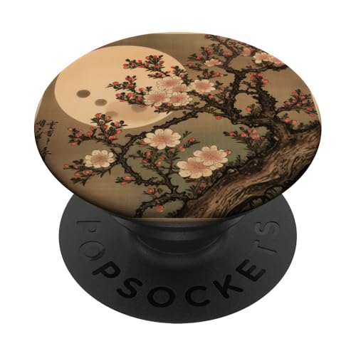 Traditionelle japanische Sakura-Kunst PopSockets mit austauschbarem PopGrip von Moonlit Sakura Reverie