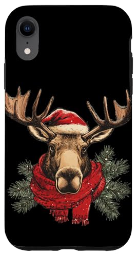 Hülle für iPhone XR Schöner festlicher Elch mit Urlaubsstimmung von Moose in Christmas Mood