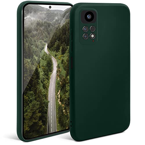 Moozy Minimalist Series Silikon Hülle für Xiaomi Redmi Note 11 Pro 5G und 4G, Dunkelgrün - Mattes Finish, Dünne, Leichte, Weiche TPU-Handyhülle Schutzhülle Case Cover von Moozy