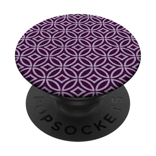 Wagara traditionelles japanisches Muster – Schiffspu-Lila PopSockets Klebender PopGrip von More Traditional Japanese Kimono Wagara Designs