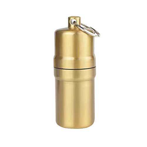 Zigarettenetui klein für 10 Zigaretten,MoreChioce Mini Zinklegierung Zigarettenbox Zigarettenkasten Tragbare Zigarettencase mit Schlüsselanhänger für Outdoor Wander Camping Reisen,Gold von MoreChioce