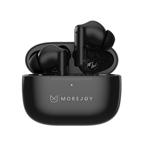 Morejoy MJ111Bluetooth Kopfhörer, Kabellose Earbuds CSC 3.0 Self Learning ENC Geräuschisolierung, Kristallklares Klangprofil, 22 Stunden Akku, IPX4 Wasserschutz, Aufladen mit USB-C von MoreJoy