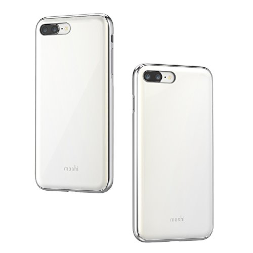 Moshi iGlaze Premium Schutzhülle für iPhone 8/7 Plus - 30 Jahre Garantie - Stoßfest, Kratzfest, QI kompatibel - Perlweiß von Moshi