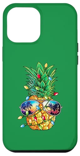 Hülle für iPhone 12 Pro Max Lustige Ananas mit Sonnenbrille und Girlande - Weihnachts von Most Wonderful Christmas Shirts & Accessories