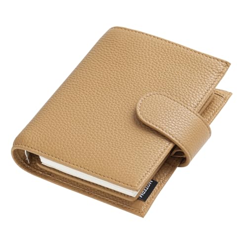 Moterm Pocket Regular Ringe Planer - Echtes Leder Binder Organizer (Kiesel-Latte, 19mm Ring) von Moterm