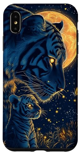 Hülle für iPhone XS Max Mutter Tiger und Baby | Mystical Night Jungle Tiger von Mother Tiger and Baby Designs