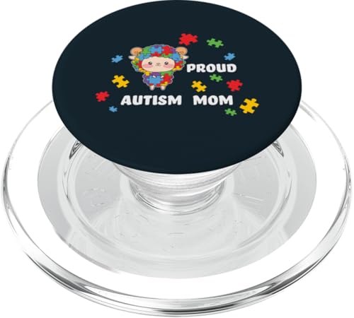 Niedliches Autismus-Bewusstsein Frauen – Stolzer Autismus Mama Lamm Puzzle PopSockets PopGrip für MagSafe von Motherhood Autism Apparel.USA