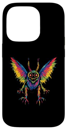 Mothman Cryptid Cryptozoology Bunte Popart Hülle für iPhone 14 Pro von Mothman Cryptid Cryptozoology Clothing