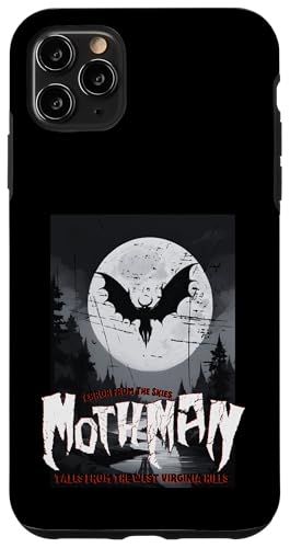 Hülle für iPhone 11 Pro Max Mothman Point Angenehmes Retro-Kryptid im Vintage-Stil von Mothman Cryptozoology Gifts Inc.