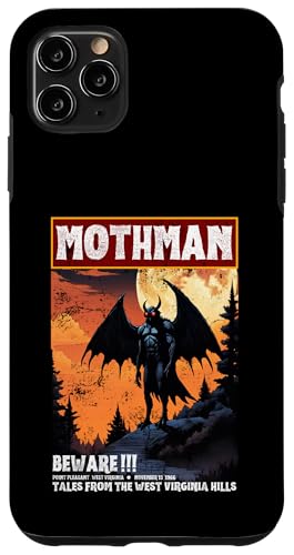 Hülle für iPhone 11 Pro Max Mothman Point Pleasant Retro Cryptid Vintage Comic Thema von Mothman Cryptozoology Gifts Inc.