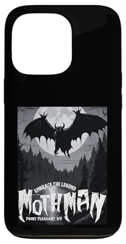 Hülle für iPhone 13 Pro Mothman Point Angenehmes Retro-Kryptid im Vintage-Stil von Mothman Cryptozoology Gifts Inc.