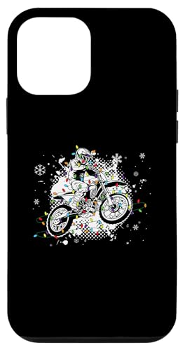 Hülle für iPhone 12 mini Weihnachts-Motocross-Fahrer mit Weihnachtsbeleuchtung Dirt Bike von Motocross Racing Christmas Apparel