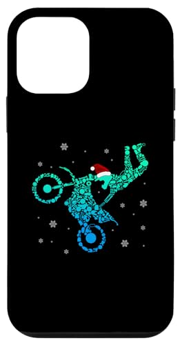 Hülle für iPhone 12 mini Weihnachtsmann Motocross Rider Kalligraphie Dirt Bike von Motocross Racing Christmas Apparel