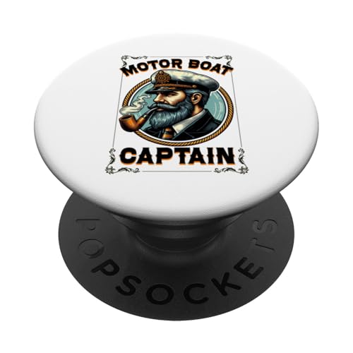 Motorboot Kapitän Motorboot Motorboot Ponton Bootfahren PopSockets Klebender PopGrip von Motor Boat Captain Design