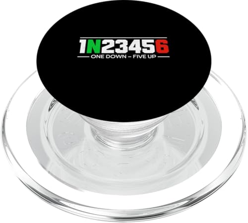 1N23456 Motorrad Schaltung Biker Motorradfahrer Reiter Herren PopSockets PopGrip für MagSafe von Motorcycle Rider Gear Apparel Gifts Shop