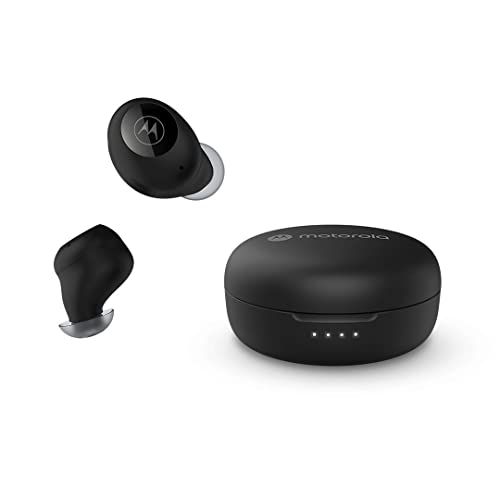 Motorola Sound Moto Buds 150 - Kabellose Ohrhörer - Bluetooth - Wasser- und Schweißfest - Touch- un Sprachsteuerung - 18 Stunden Spielzeit - Schwarz von Motorola Sound