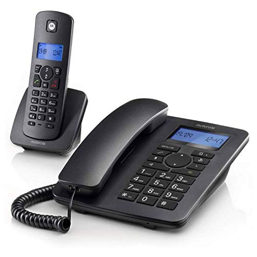 Motorola C4201 Negro Combo Teléfono Fijo Y Teléfono Inalámbrico von Motorola