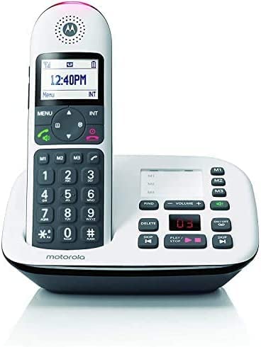 Motorola CD5011 Motorola DECT Digitales Senioren Telefon mit Anrufbeantworter, große Tasten, Lautstärkeanhebung 1,8" Bildschirm, Hörgerätekompatibel von Motorola