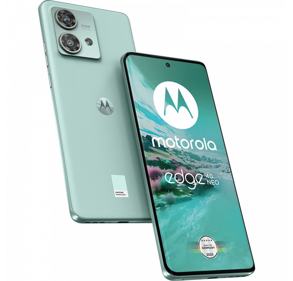 Motorola XT2307-1 Moto Edge 40 Neo 5G 256 GB / 12 GB Smartphone soothing sea Smartphone (6,55 Zoll) von Motorola