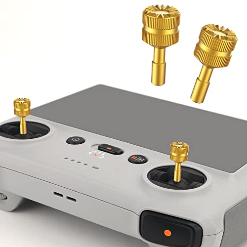 Motutech Funk-Fernbedienung für DJI RC Fernbedienung mit Display für DJI Mini 3 Mini 3 Pro Joystick Rocker Aluminiumlegierung CNC (Gold) von MotuTech