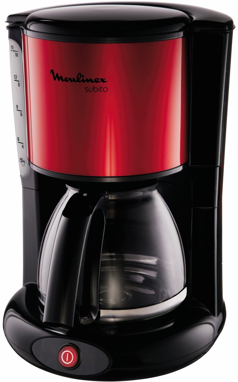 FG 360 D Kaffeeautomat rot metallic/schwarz von Moulinex