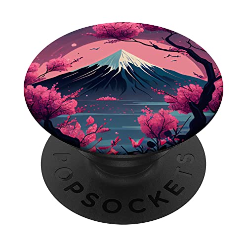 Mount Fuji Kirschblüten Japan PopSockets mit austauschbarem PopGrip von Mount Fuji Merch