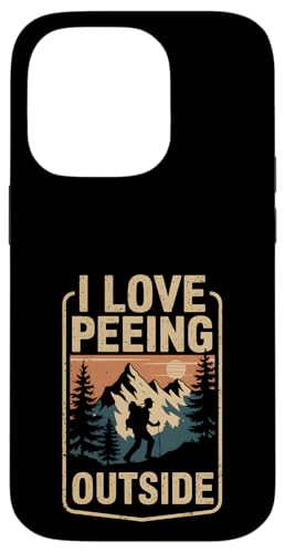 Ich liebe es, draußen zu pinkeln, Wandern, Berg, Natur, Liebhaber, Retro Hülle für iPhone 14 Pro von Mountain Adventures Apparel