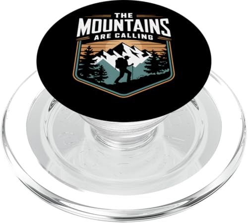 Wandern Berg Trailing Nature Mountains Are Calling Retro PopSockets PopGrip für MagSafe von Mountain Adventures Apparel