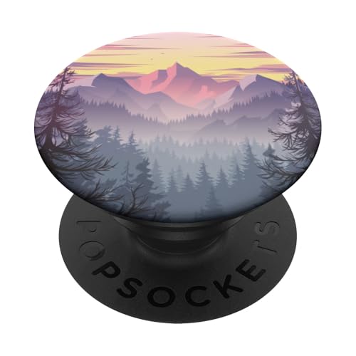 Berge Landschaft Natur Wanderung Wald Design Berg PopSockets Klebender PopGrip von Mountain Nature Design