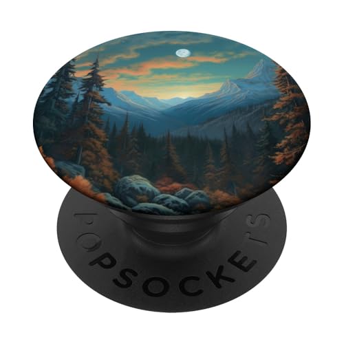 Berge Landschaft Natur Wanderung Wald Design Berg PopSockets Klebender PopGrip von Mountain Nature Design