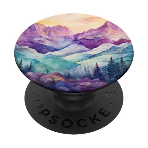 Berge Natur Wald Design Landschaft Berg PopSockets Klebender PopGrip von Mountain Nature Design