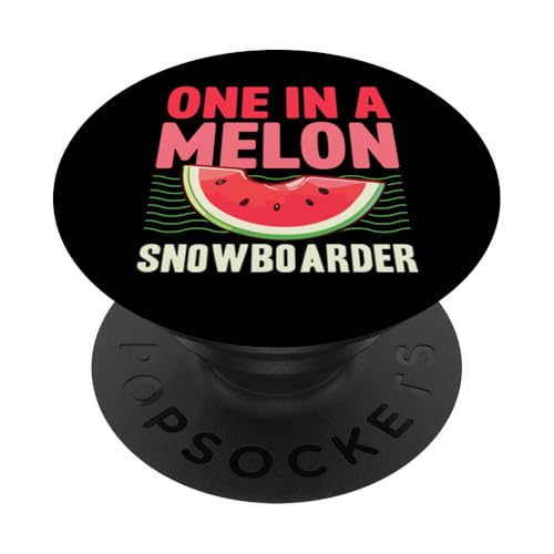 One In A Melon Snowboarder Watermelon Family Snowboarder PopSockets mit austauschbarem PopGrip von Mountain Snowboarding Essentials and Accessories