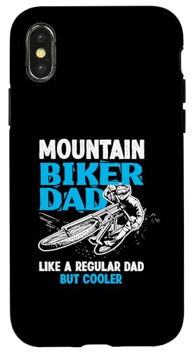 Hülle für iPhone X/XS Mountain Biker Dad Like A Regular Dad But Cooler von Mountainbike Abenteuerausrüstung Fahrrad Geschenk