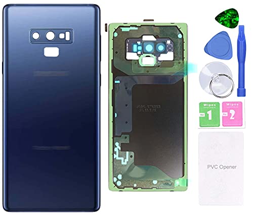 MovTEK Backcover Akkudeckel Original kompatibel mit Samsung Note 9 N960F Rückseite Glas Reparatur Set inkl. Kameraglas und Kleber Werkzeug - Blau(Ocean Blue) von MovTEK