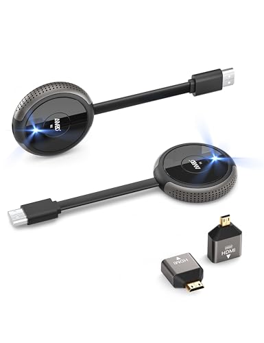 Wireless HDMI Transmitter and Receiver 5G, MpioLife HDMI Funkübertragung UHD, Drahtlos HDMI Sender und Empfänger, Bildschirmübertragung von Laptop/Kabelbox/Phone/Kamera/PS5 auf TV/Monitor/Beamer von MpioLife