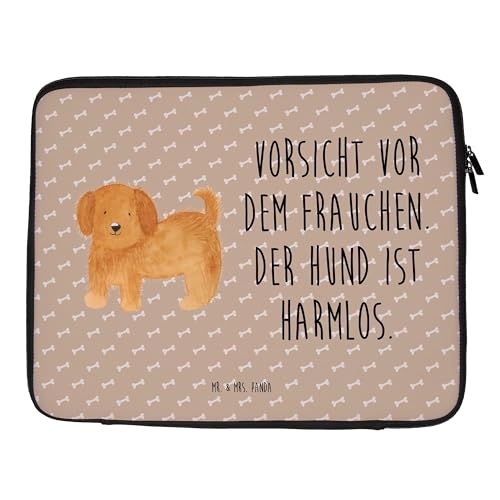 Mr. & Mrs. Panda 27 x 36 cm Notebook Tasche Hund Flauschig - Geschenk, Hundespruch, Hunderasse, Hunde, Frauchen, Laptop, Vierbeiner, Hundebesitzer, von Mr. & Mrs. Panda