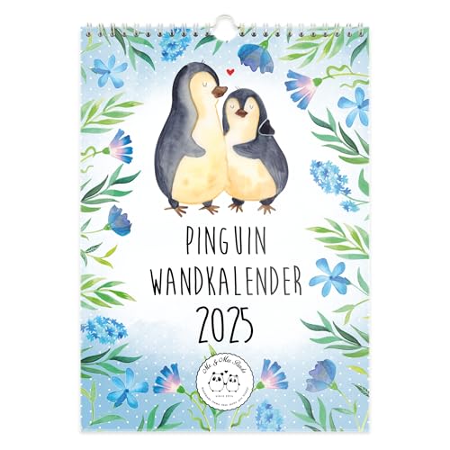 Mr. & Mrs. Panda A3 Wandkalender 2025 Pinguin Collection - Geschenk, Jahresplaner, Jahreskalender, Terminplaner von Mr. & Mrs. Panda