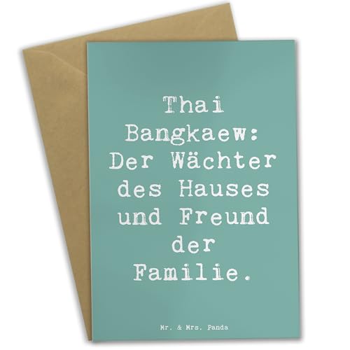 Mr. & Mrs. Panda Grußkarte Spruch Thai Bangkaew Wächter - Geschenk, loyaler Hund, Einladungskarte, Hochzeitskarte, Glückwunschkarte, Hunderasse, von Mr. & Mrs. Panda