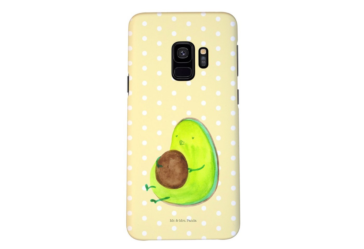 Mr. & Mrs. Panda Handyhülle Avocado Pfeifen - Gelb Pastell - Geschenk, Smartphone Hülle, Handy Ca von Mr. & Mrs. Panda