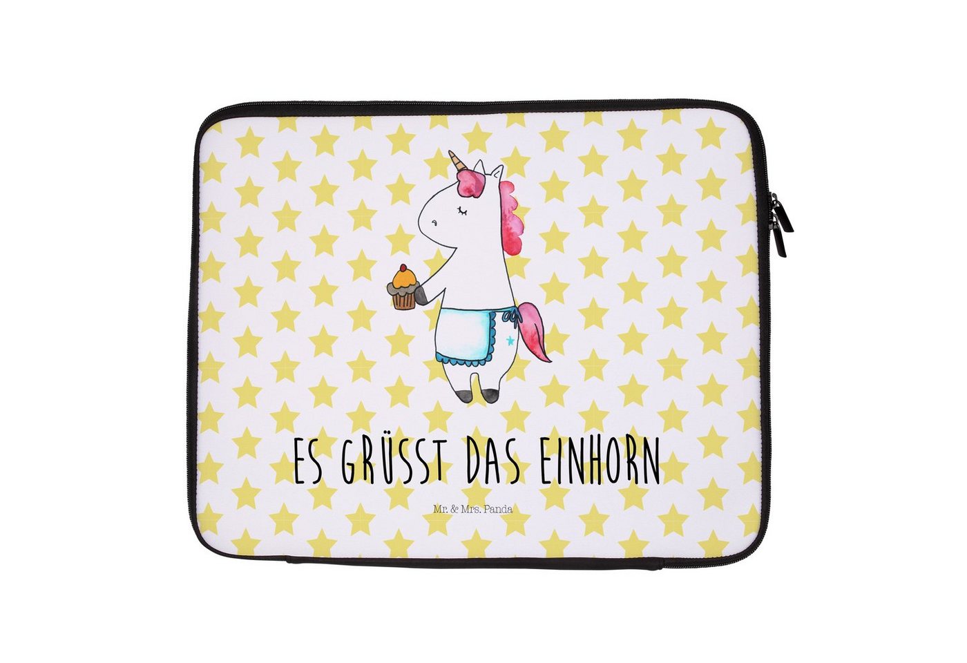 Mr. & Mrs. Panda Laptop-Hülle 33 x 42 cm Einhorn Muffin - Weiß - Geschenk, Geburtstag, Notebook-Tas, Einzigartige Designs von Mr. & Mrs. Panda