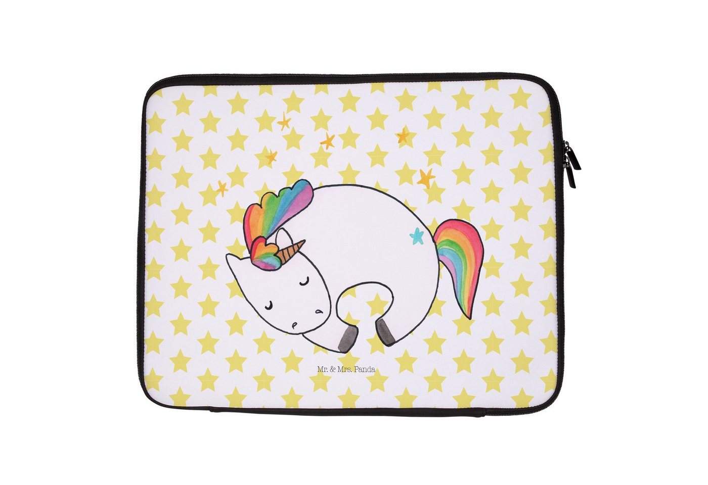 Mr. & Mrs. Panda Laptop-Hülle 33 x 42 cm Einhorn Nacht - Weiß - Geschenk, Unicorn, Tasche, Einhorn, Wasserabweisend von Mr. & Mrs. Panda