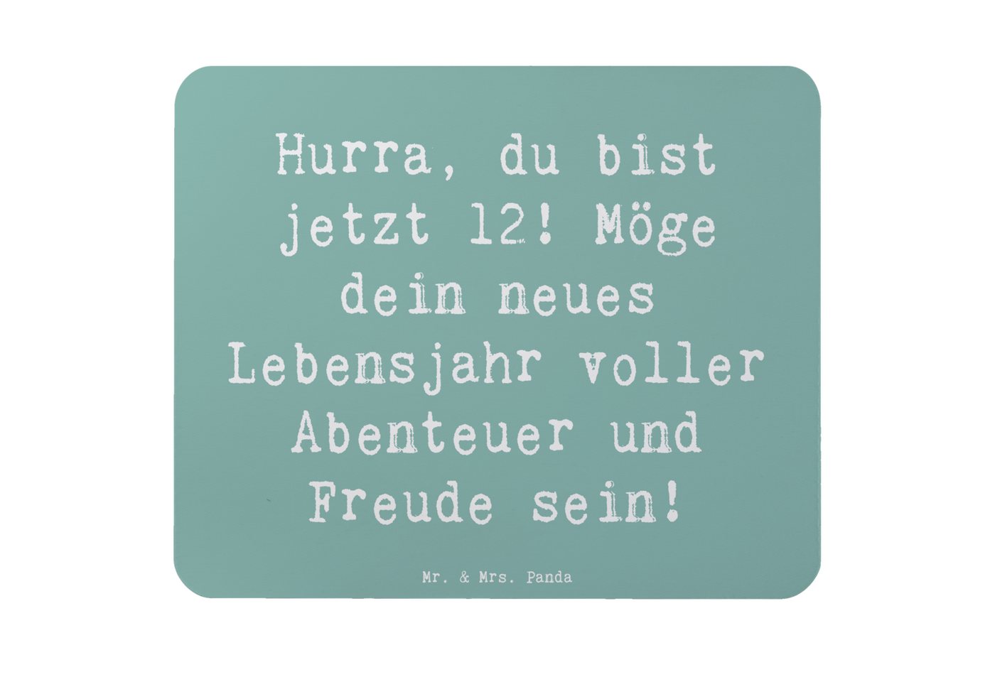 Mr. & Mrs. Panda Mauspad Spruch 12. Geburtstag - Meeresbrise - Geschenk, unvergessliche Erinne (1-St), rutschfest von Mr. & Mrs. Panda