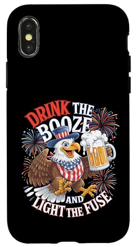 Hülle für iPhone X/XS Patriotischer Adler Trink den Alkohol und zünde die von Mrpotts73 4. Juli